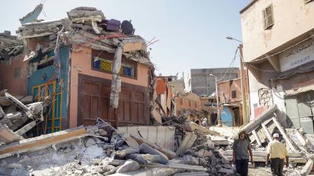 Fotos de los daños causados por el terremoto de magnitud 7 registrado este viernes por la noche en Marruecos. /