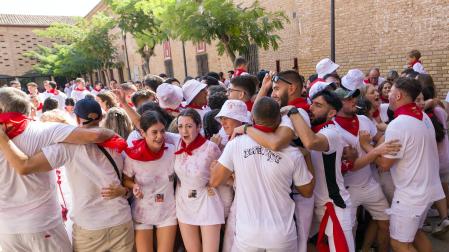 Imágenes del cohete de las fiestas de Fitero