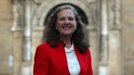 Gloria Franco Rubio, experta en la vida cotidiana de la Edad Moderna, este lunes en el Museo de Navarra.