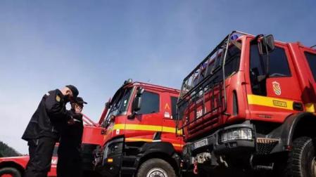 Imagen de archivo de equipos de bomberos de Asturias