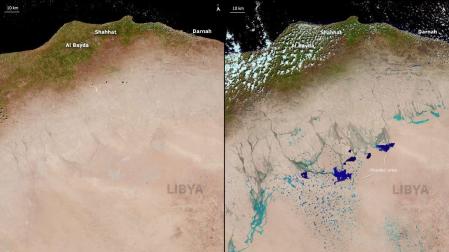 Lagos en el desierto de Libia provocados por la tormenta Daniel

COPERNICUSEU

13/09/2023 Lagos en el desierto de Libia provocados por la tormenta Daniel