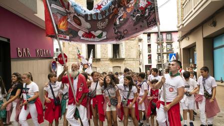 Lanzamiento del cohete de las fiestas 2023 en Alsasua