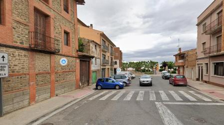 Vista de la calle Frailes de Cintruénigo donde se produjo la cogida