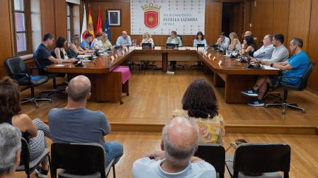 Un momento del pleno celebrado este jueves por la tarde en Estella