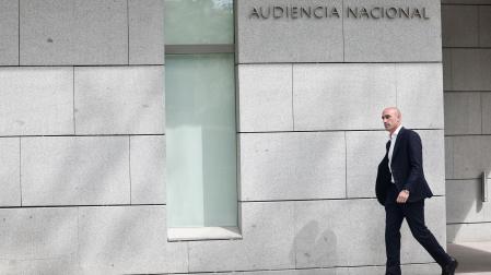 El expresidente de la Real Federación Española de Fútbol (RFEF) Luis Rubiales, tras declarar este viernes como investigado por presunta agresión sexual y coacciones en relación al beso que le dio a la jugadora Jenni Hermoso