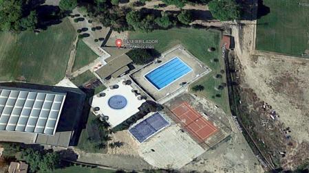 Vista aérea de las piscinas de Fontellas