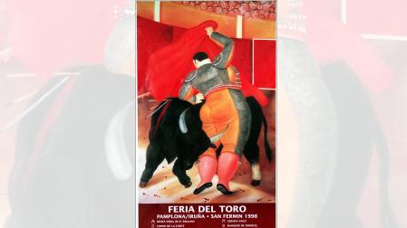 Cartel de la Feria del Toro 1998 diseñado por el artista colombiano Fernando Botero