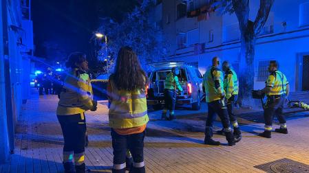 Miembros de Emergencias Madrid en el lugar del suceso