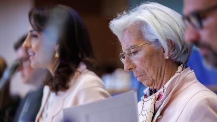 Christine Lagarde, este lunes en Bruselas