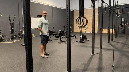 David Rico, en el interior del gimnasio R-Athlete, en el polígono de Mutilva Baja