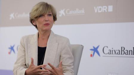La rectora de la Universidad de Navarra, María Iraburu Elizalde, ha protagonizado este martes una nueva sesión de los 'Desayunos DN Management'