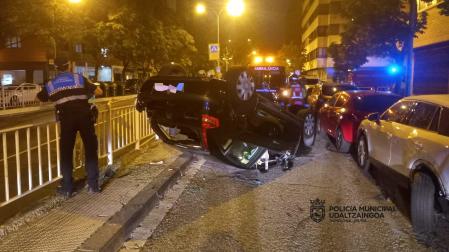 Imagen del estado en el que ha quedado el vehículo que conducía el herido