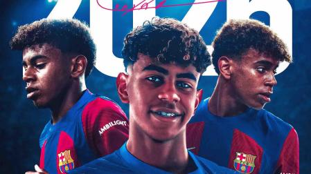 Anuncio del F.C. Barcelona de la renovación de Lamine Yamal
