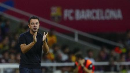 Xavi Hernández, técnico del F. C. Barcelona