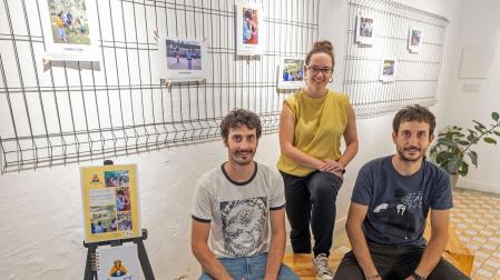 Los promotores de la exposiciones, en Geltoki