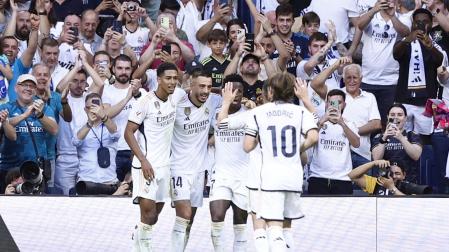 Jugadas del encuentro de la Jornada 9 de LaLiga EA Sports entre rojillos y merengues disputado en el Santiago Bernabéu