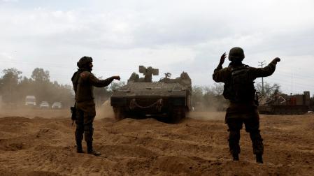 Soldados israelíes, en la Franja de Gaza