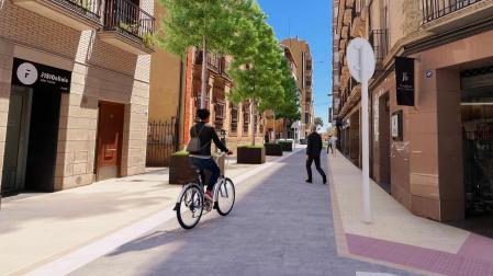 Imagen virtual que muestra cómo quedará el cruce entre las calles San Marcial y Barrio Verde tras las obras