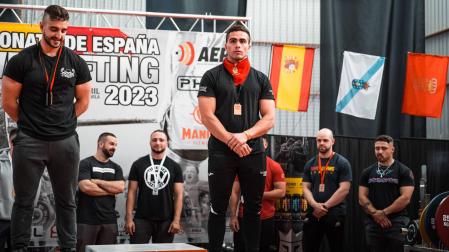 Diego López posa en el tercer escalón del podio del campeonato nacional de peso muerto el pasado abril de este año tras levantar 310 kilos