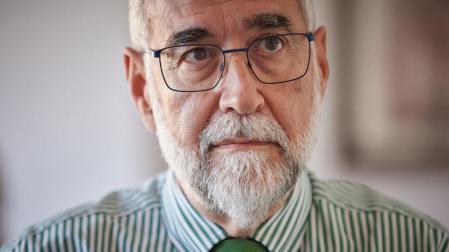 El consejero de Salud del Gobierno de Navarra, Fernando Domínguez, durante la entrevista con Diario de Navarra