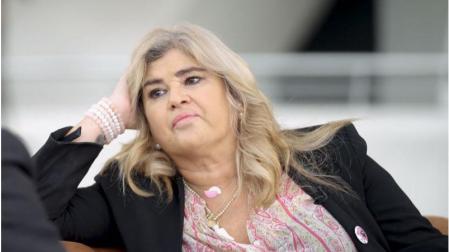 Lucía Etxebarria, en un momento de la entrevista que le realizó Risto Mejide en el programa de televisión 'Viajando con Chester' en marzo de 2023