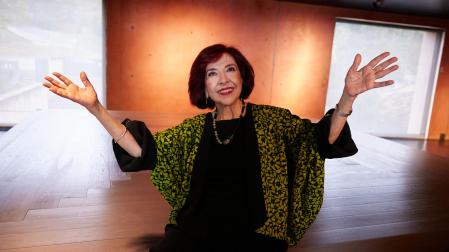 Fátima Miranda, el pasado viernes, en el Museo Oteiza de Alzuza.