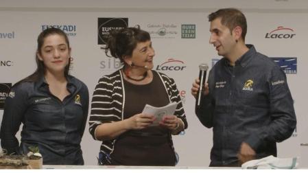 Jimena y Sergio Lerga presentan el pincho Gofre Gamberro