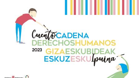 Cartel del certamen "Cuento cadena Derechos Humanos"