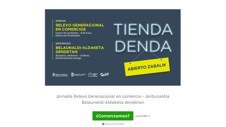 Pantalla del formulario para la inscripción en las jornadas municipales