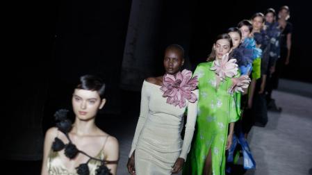 Desfile de la firma Lebor Gabala en la segunda jornada pasarela 080 Fashion Week, el principal escaparate de moda de Barcelona