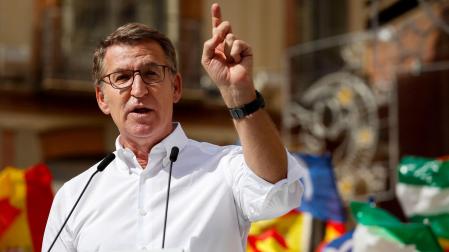 Intervención de Alberto Núñez Feijóo en un acto del PP en Málaga para expresar su rechazo a la amnistía del procés