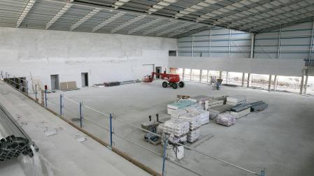 Obras del polideportivo de Buztintxuri