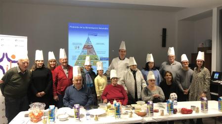 Los asistentes al Día del Gusto en Jesuitinas, con Javier Diaz al frente.