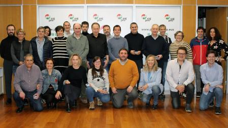 Foto de familia tras el homenaje a los cargos del PNV en Navarra durante la legislatura 2019-2023