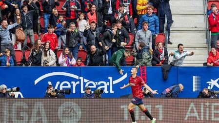 Imagen del Osasuna-Girona de la 12ª jornada de LaLiga disputado este sábado, 4 de noviembre, en El Sadar.