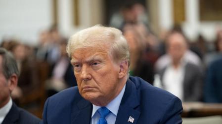 Donald Trump, este lunes en el juicio contra la Organización Trump