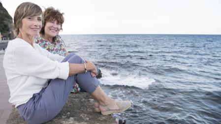 Rosa Zufía y Bertha Gaztelumendi, directoras de 'Arnasa betean. A pulmón'