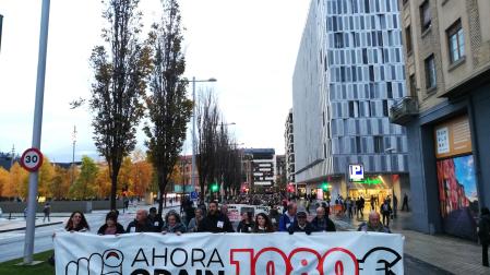 Manifestación organizada por el grupo "Ahora 1080 Orain"