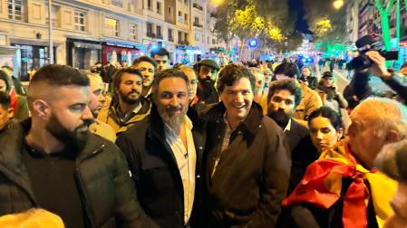 Tucker Carlson en Madrid junto a Santiago Abascal