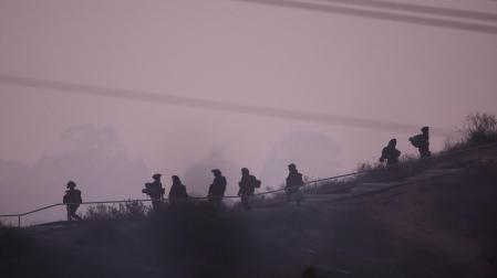 Soldados de Israel en la frontera de Gaza