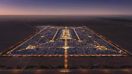 Boceto de la futura South Sabah Al-Ahmad City, en Kuwait