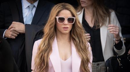 La cantante Shakira, a su salida de la Audiencia Nacional