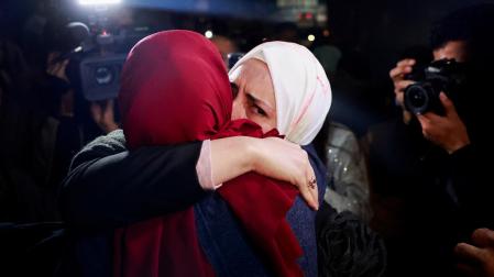 Reencuentro durante la tregua entre Israel y Gaza