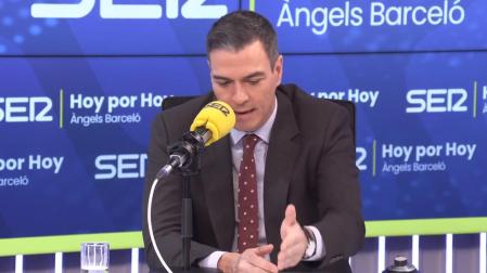 Pedro Sánchez, durante su intervención en la Cadena Ser
