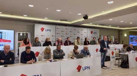 Intervención de Esparza en la asamblea de UPN