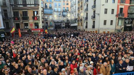 Concentración contra la moción de censura en Pamplona.