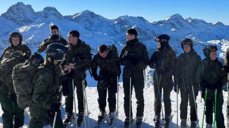 La princesa de Asturias participa en los ejercicios de montaña con sus compañeros de la Academia General Militar de Zaragoza en el Pirineo aragonés