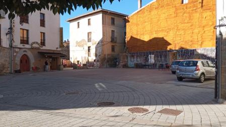 Solar en la plaza del Mercado de Aoiz que se prevé adquirir