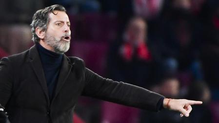 Quique Sánchez Flores, en su primer partido como entrenador del Sevilla