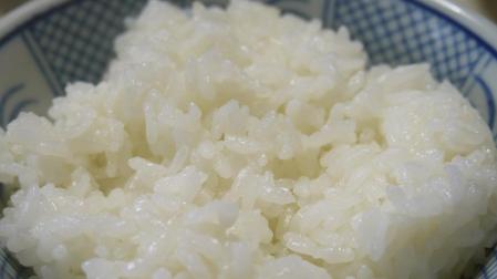 Imagen de un plato de arroz blanco.